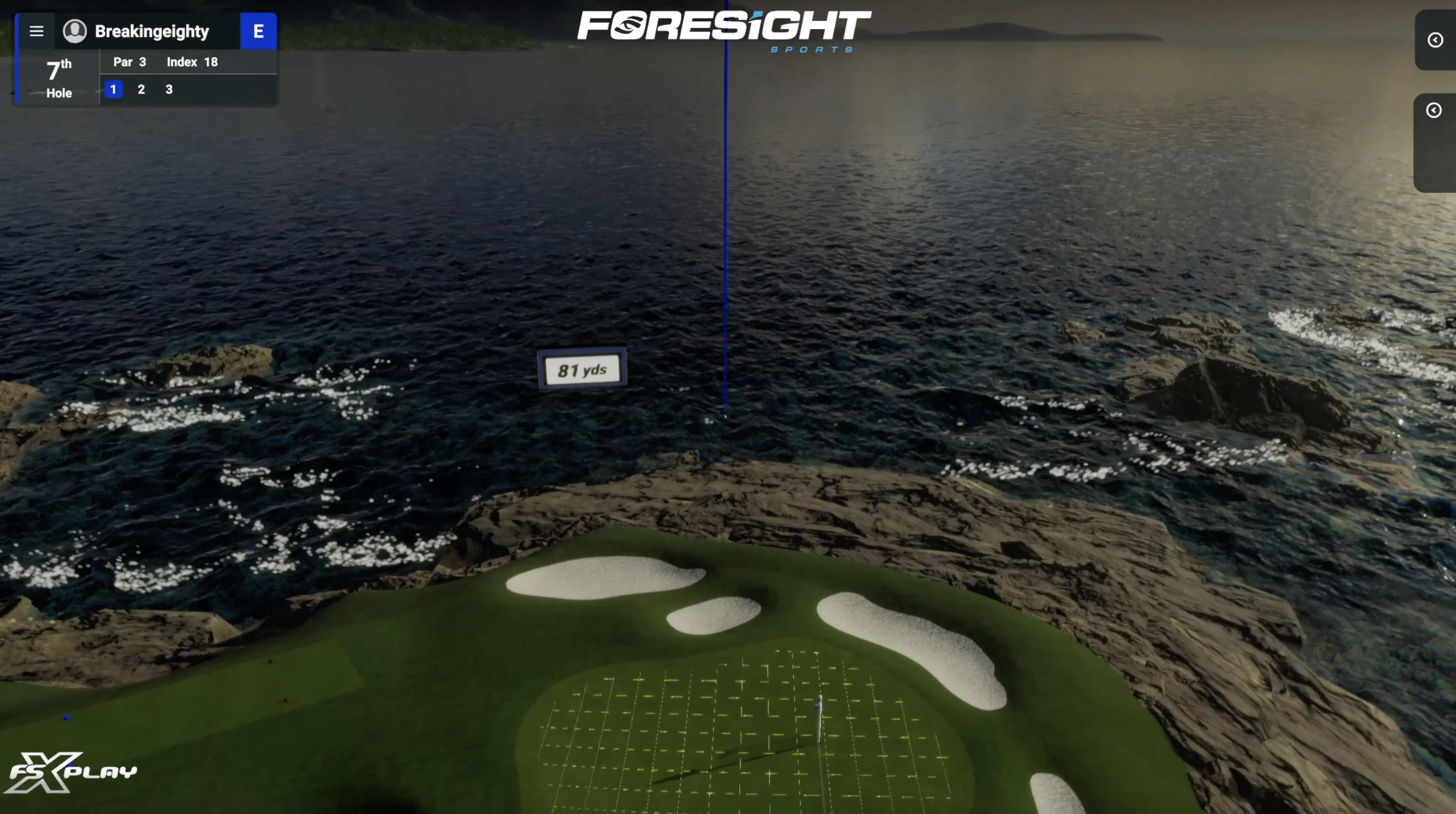 FSX Play Pebble Beach Hole 7